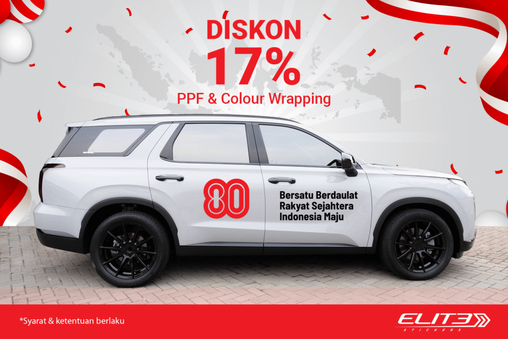 Promo Agustusan: Diskon 17% PPF & Colour Wrapping Mobil